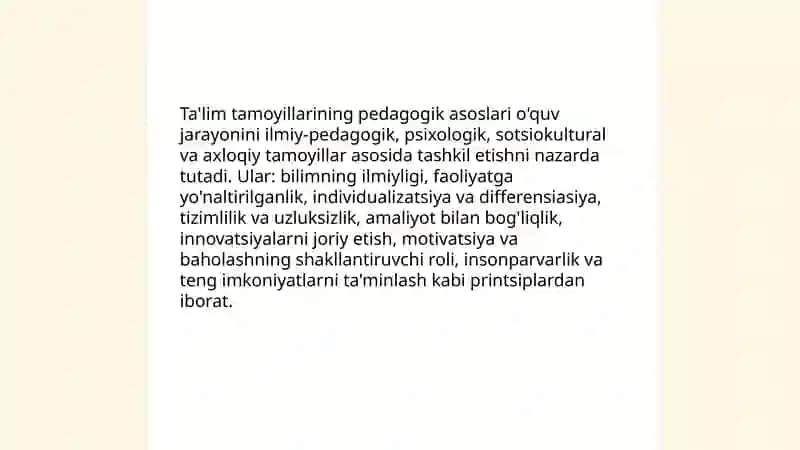 Ta'lim jarayoni yaxlit tizimi 4