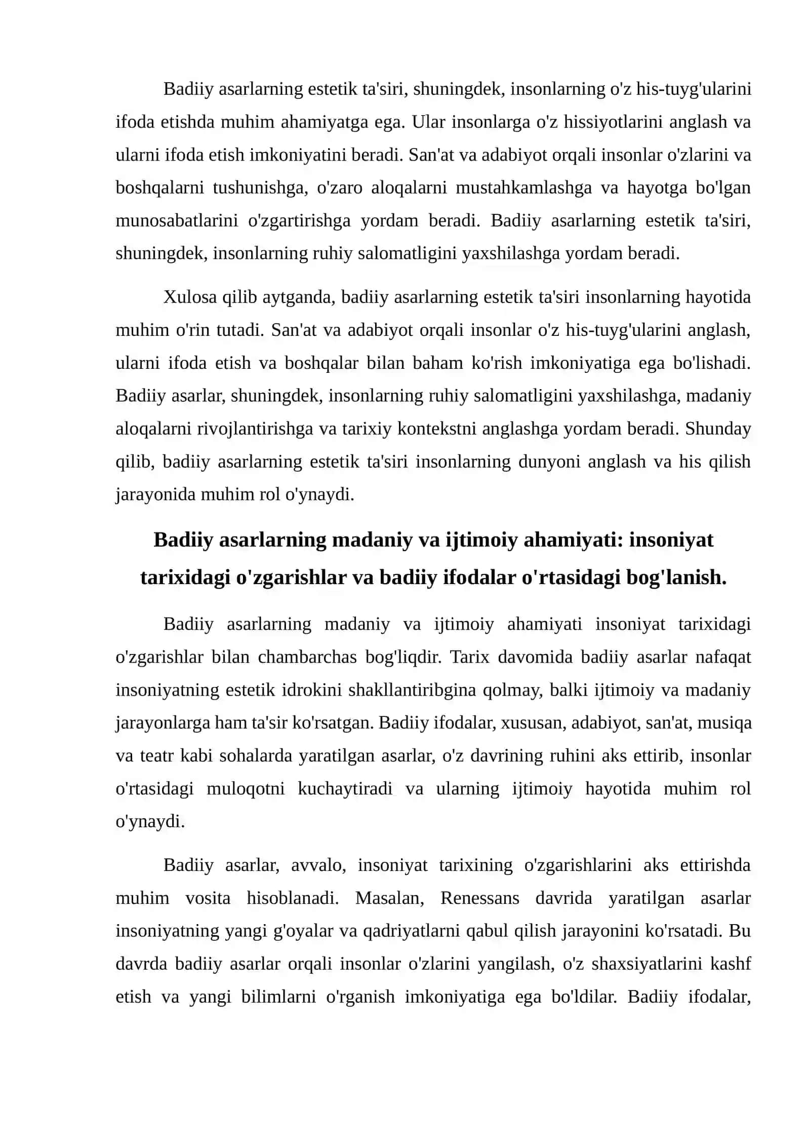 Dunyoni estetik idrok etishda badiiy asarlarning ahamiyati 4