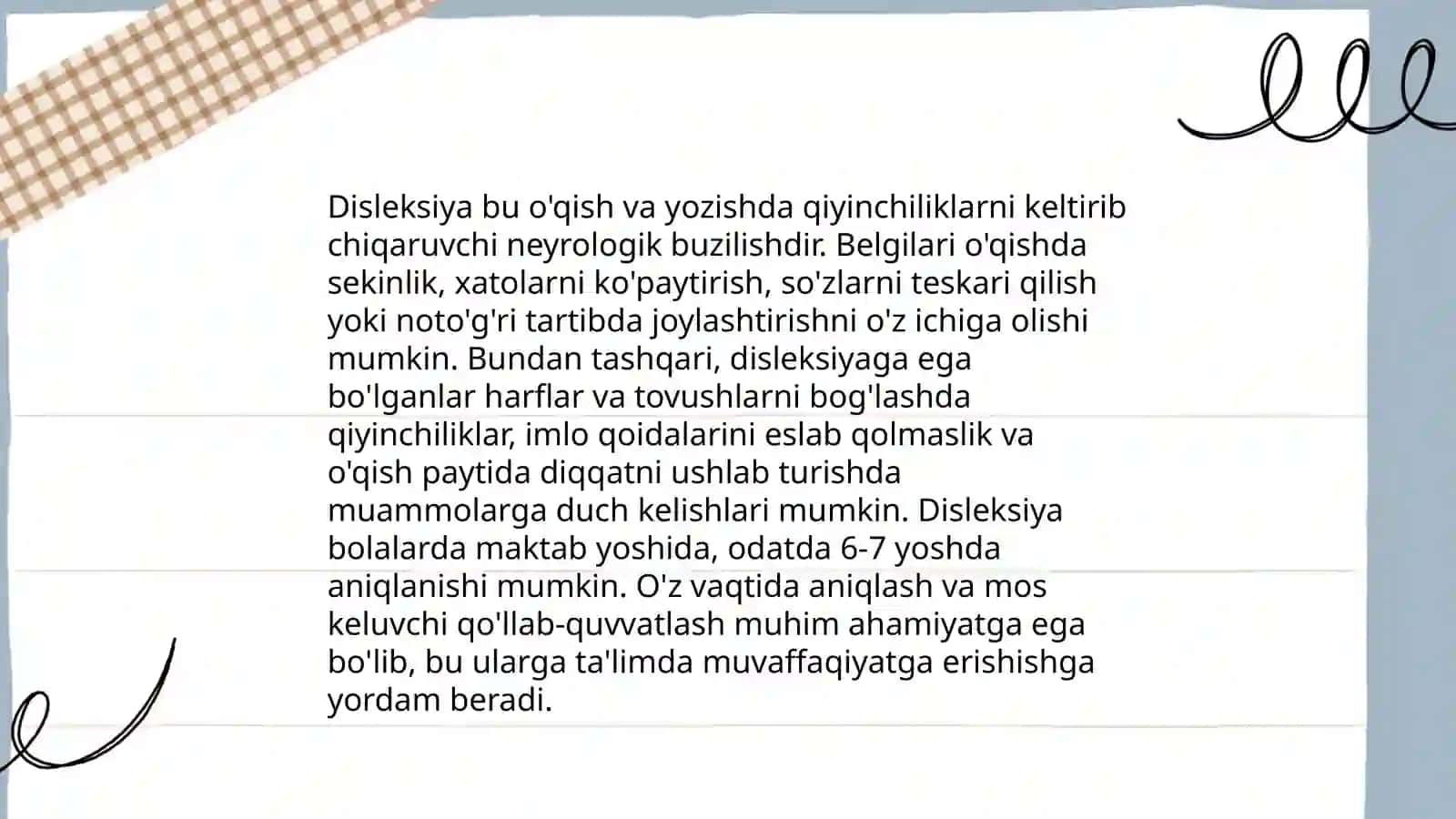 Disleksiyani bartaraf etish uchun mashĝulot ishlanmalarini tayyorlash 4