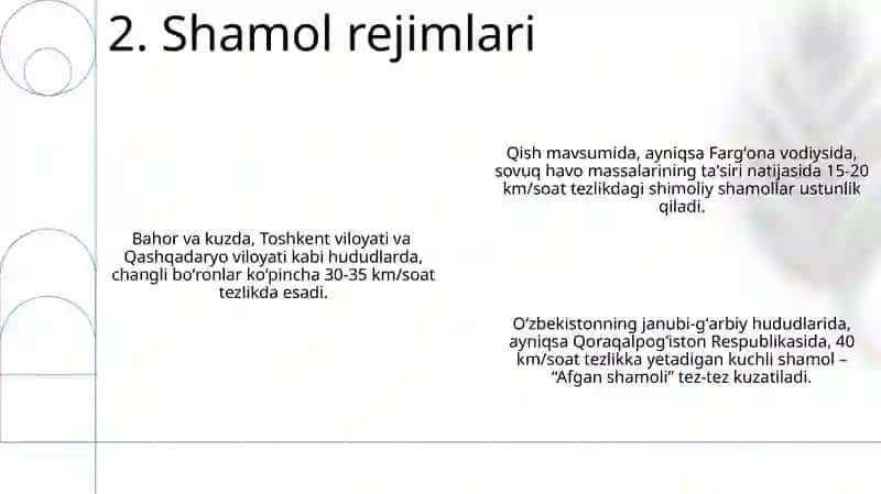 Harorat rejimining mavsumiy oʻzgarishi 4