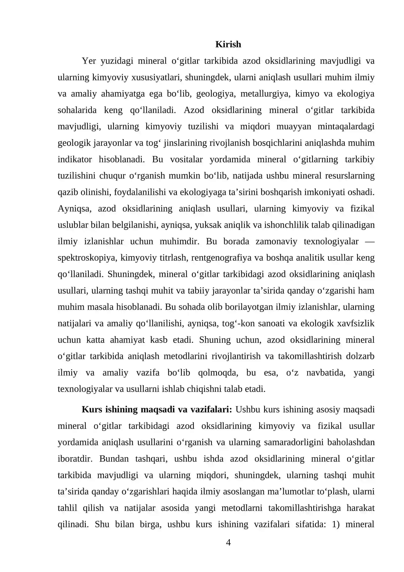 MINERAL OʻGITLAR TARKIBIDAGI AZOD OKSIDLARINI ANIQLASH USULLARI 4
