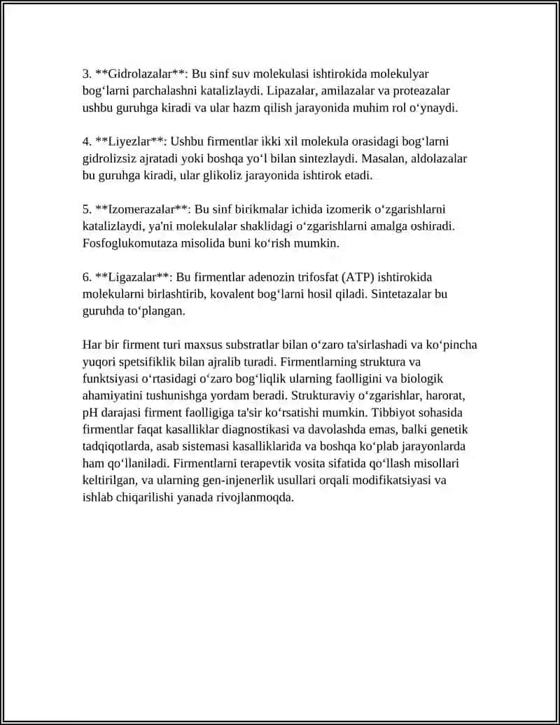 TIBBIYOTDA FIRMENTLARNING QULLANILISHI 4