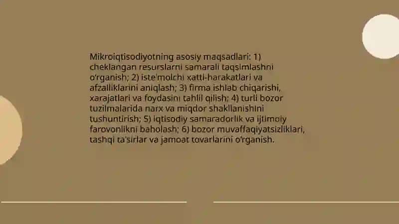 Mikroiqtisodiyot fanining mazmuni va taʼrifi 4