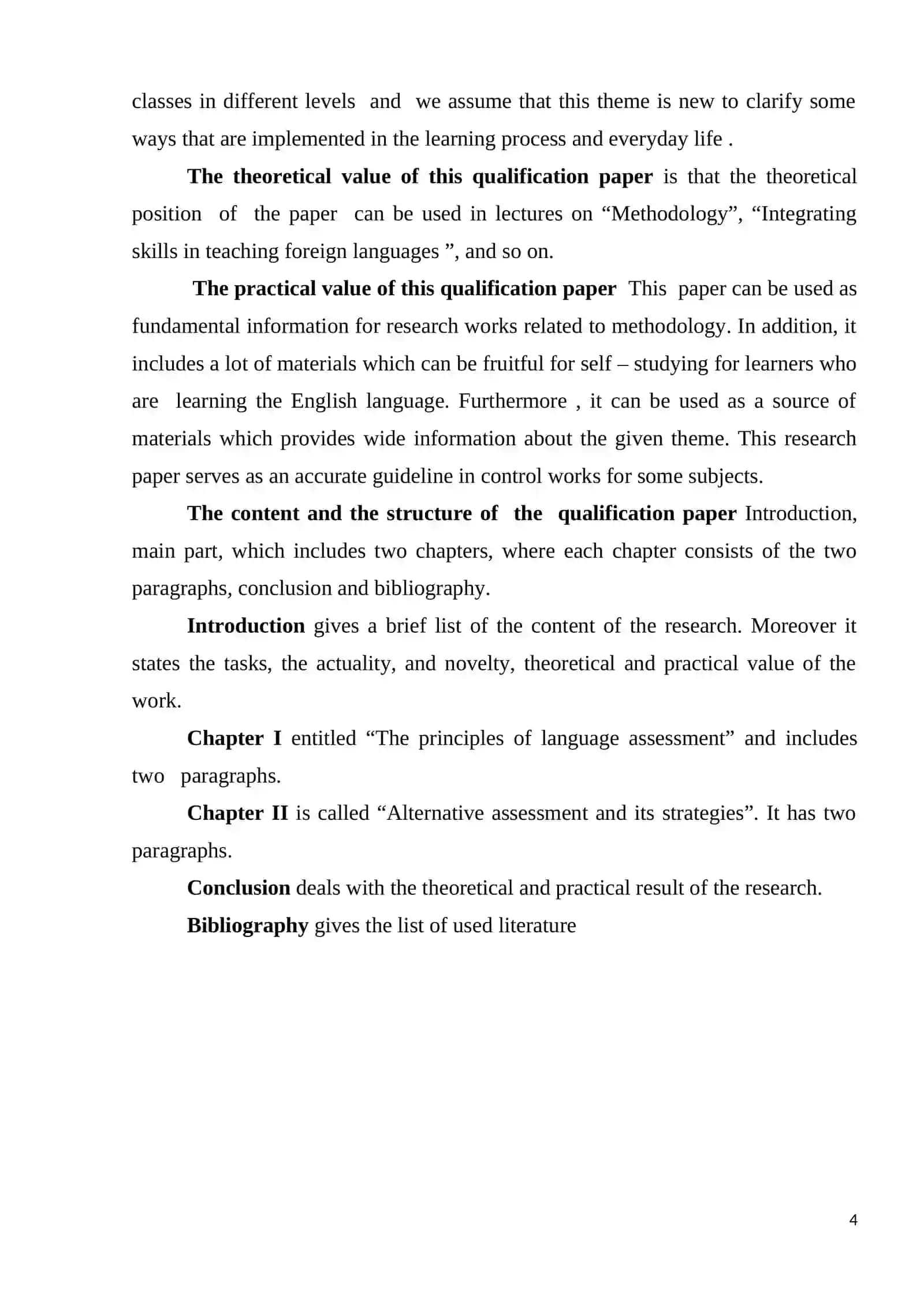 Types of testing and assessment in evaluating the ESP students 4