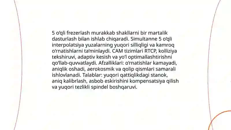 Frezerli ishlov berishni zamonaviy usullari 4
