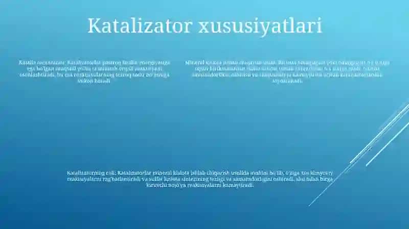 Sul Fat Kislota Ishlab Chiqarishning Minorali Usuli 4