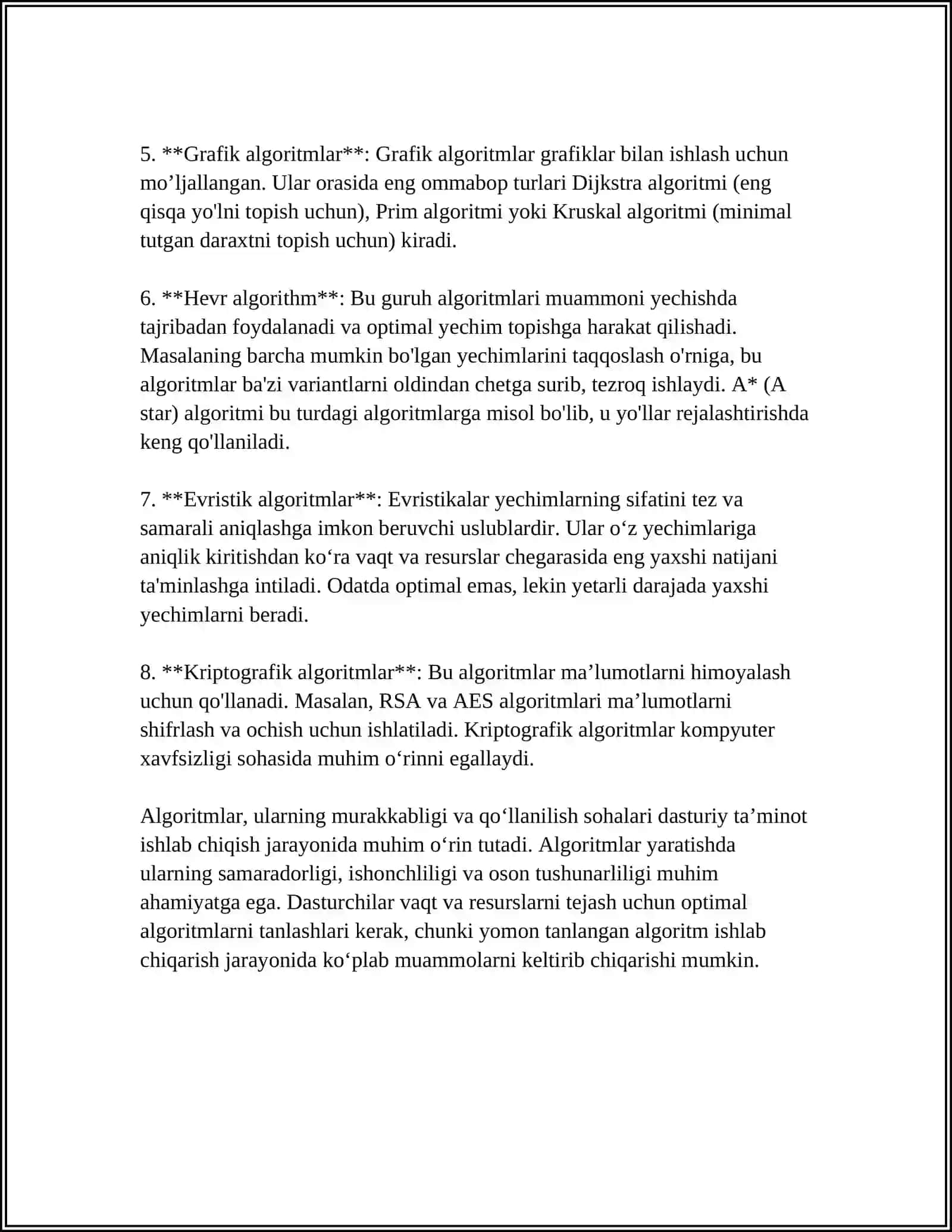 Algoritmlar va ularning turlari 4