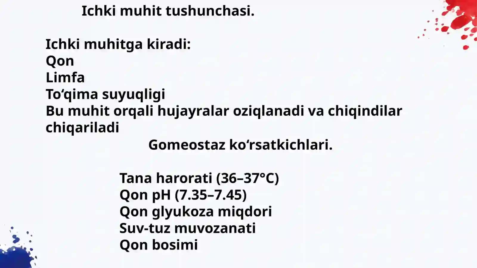 Gomeostaz va Qon 4