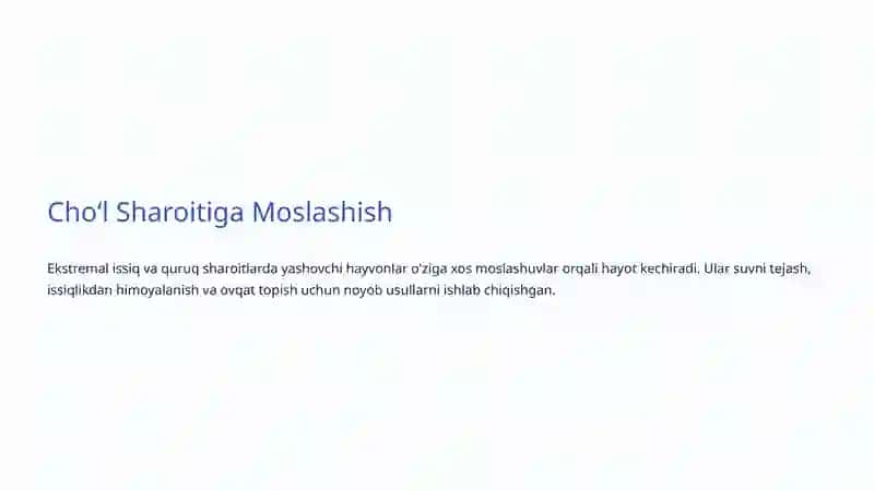 Hayvonlarning Moslanishi: Tabiatdagi Hayotiy Moʻjizalar 4