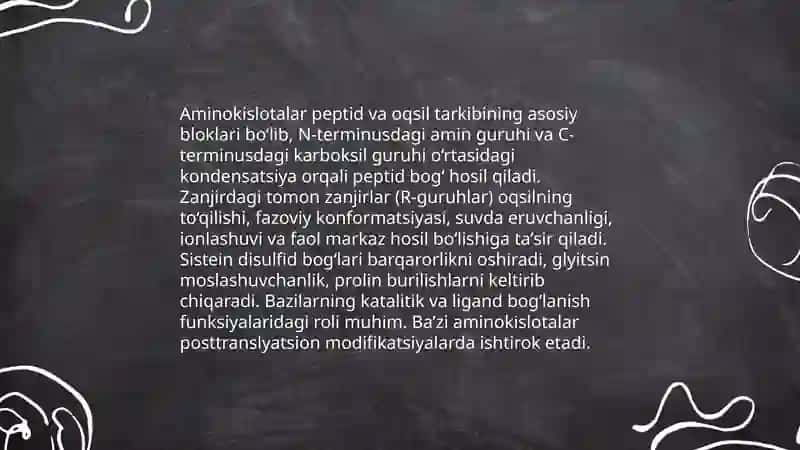 Peptid va oqsillar 4