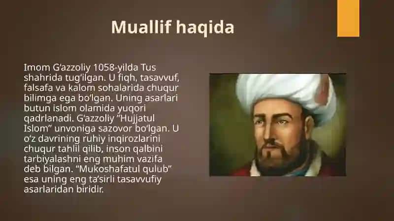 Abu Homid G‘azzoliyning “Mukoshafatul qulub” asari 4