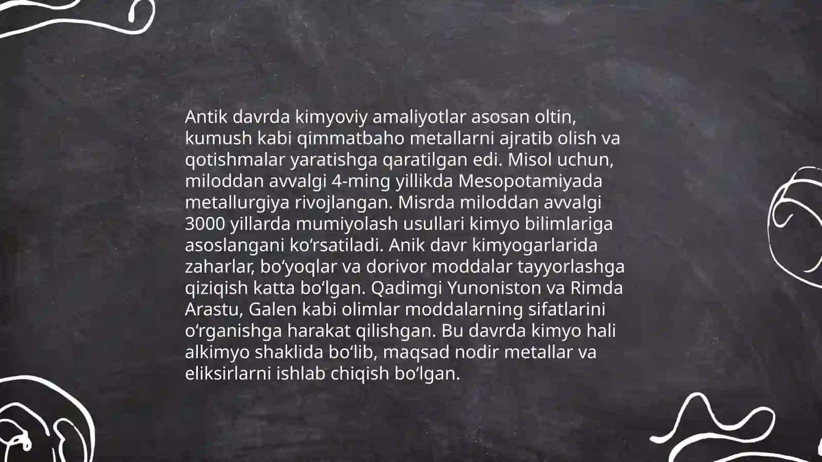Tovarlar kimyosining rivojlanish tarixi 4