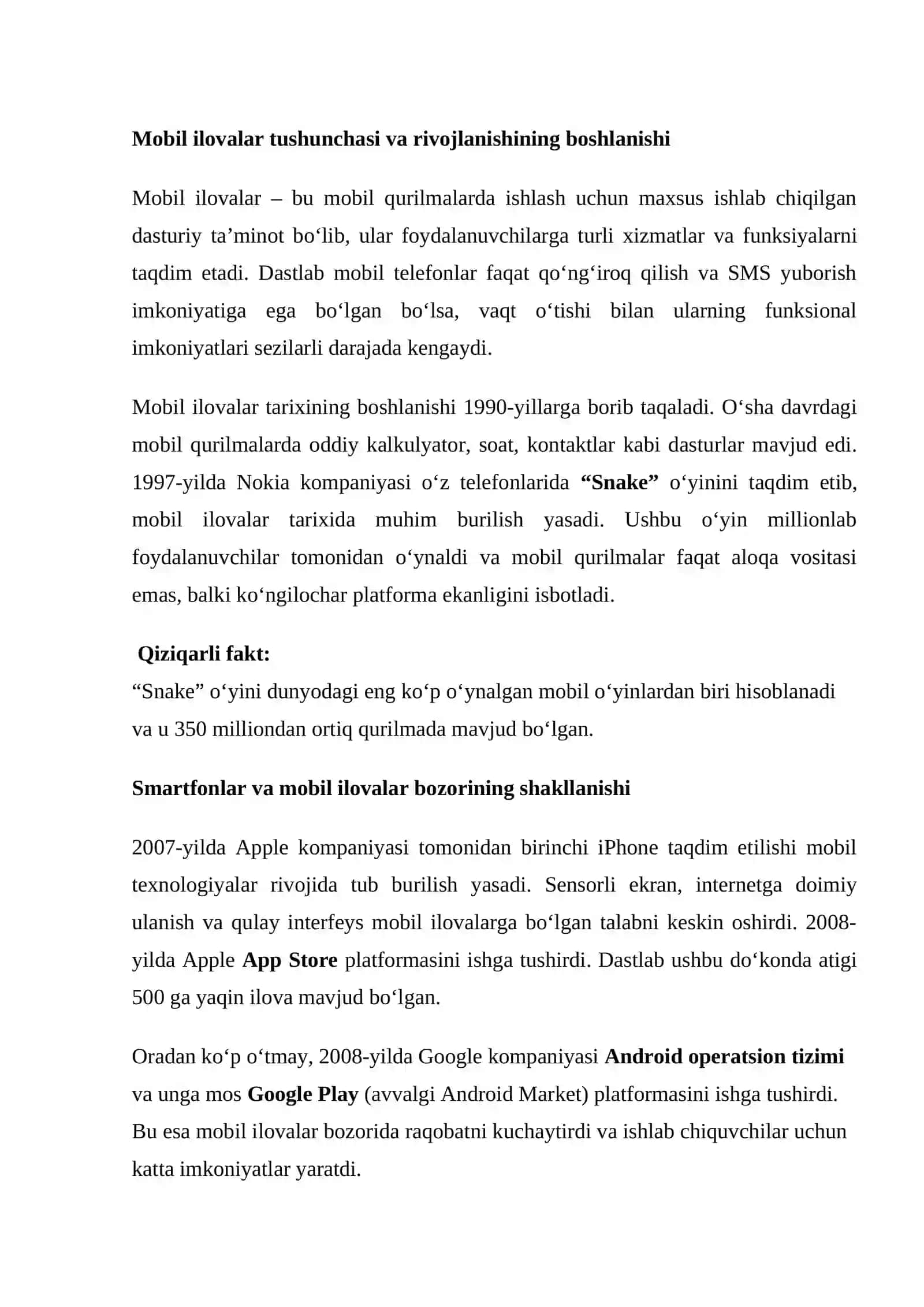 Mobil Ilovalarni Ishlab Chiqish 4