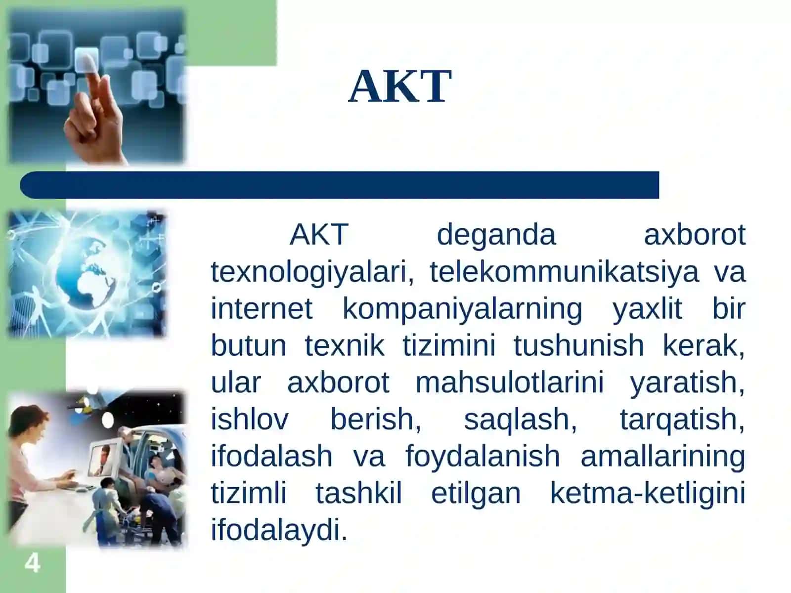 TEXNIK TIZIMLARDA AXBOROT TEXNOLOGIYALARI 4