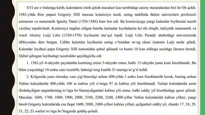 GREGORIY KALENDARINING QABUL QILISHI 4