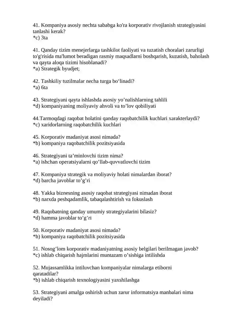 Stretegik boshqaruvning turlari 4