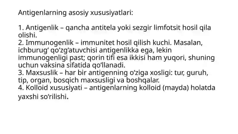 Antigen, antitela va aglutinatsiya reaksiyasi 4