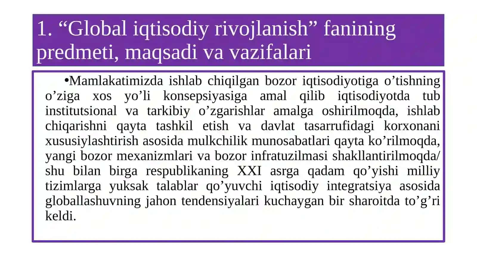 Global iqtisodiy rivojlanish 4