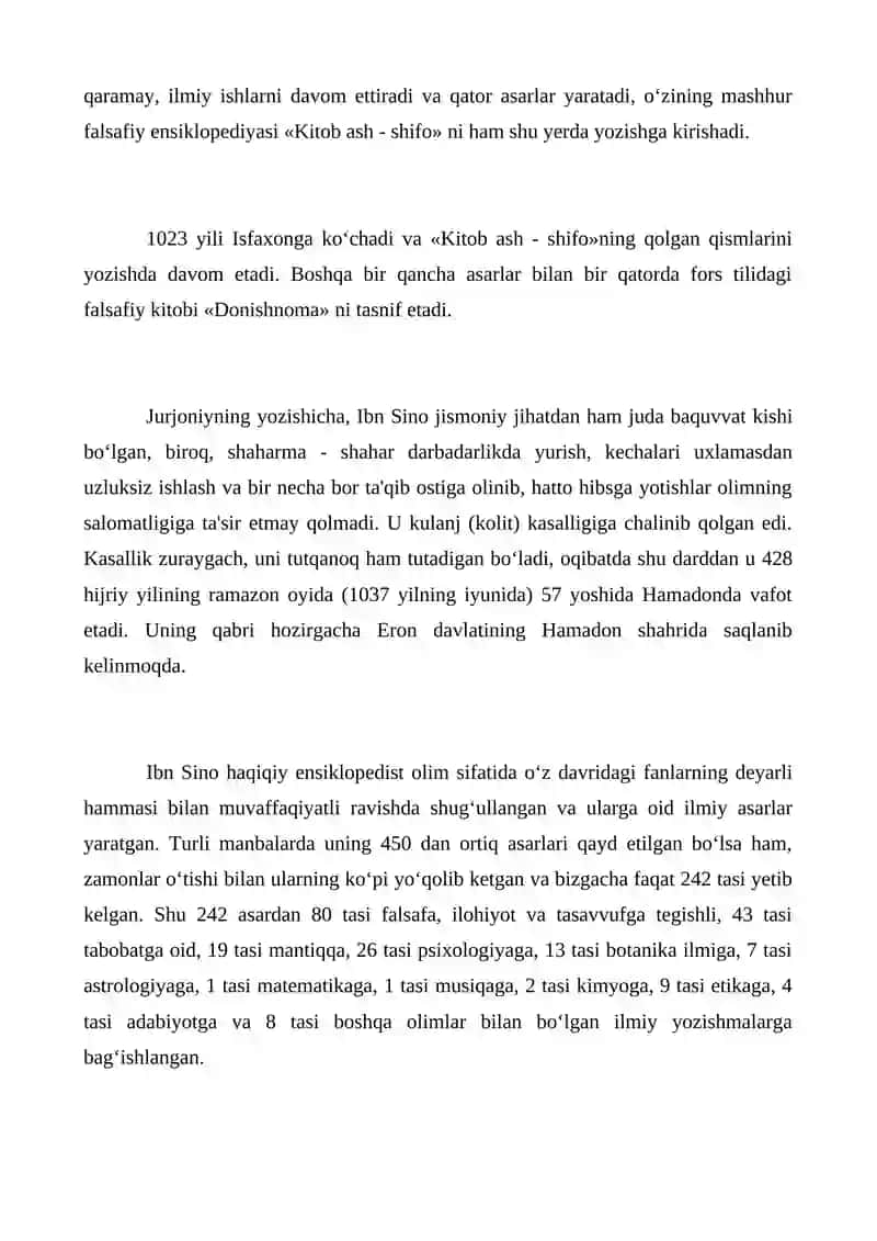 Abu Ali Ibn Sino va uning “Tib qonunlari” 4