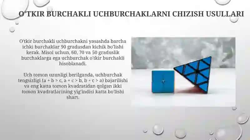 O'tkir burchakli uchburchaklar 4