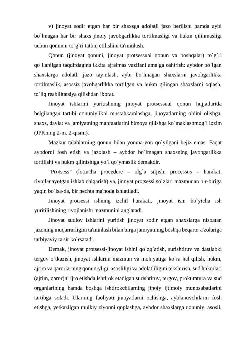 Jinoyat protsessining tushunchasi va mohiyati 4