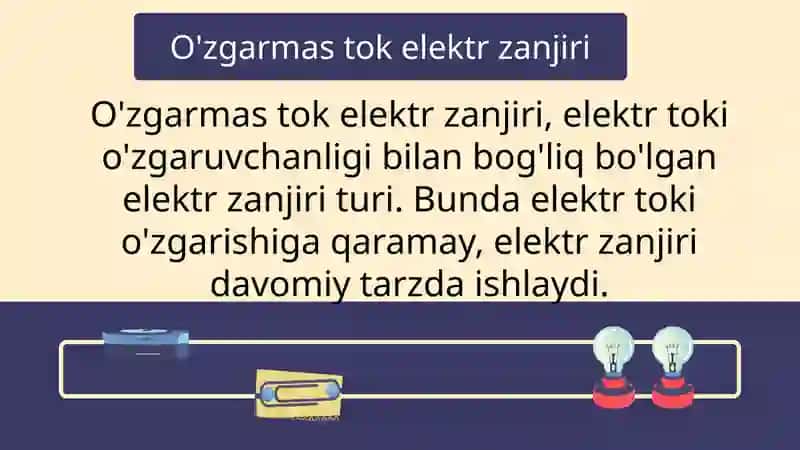O‘ZGARMAS TOK ELEKTR ZANJIRINI HISOBLASH 4