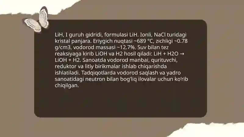 Guruh elementlarining binar birikmalar va sanoatdagi ahamyati 4