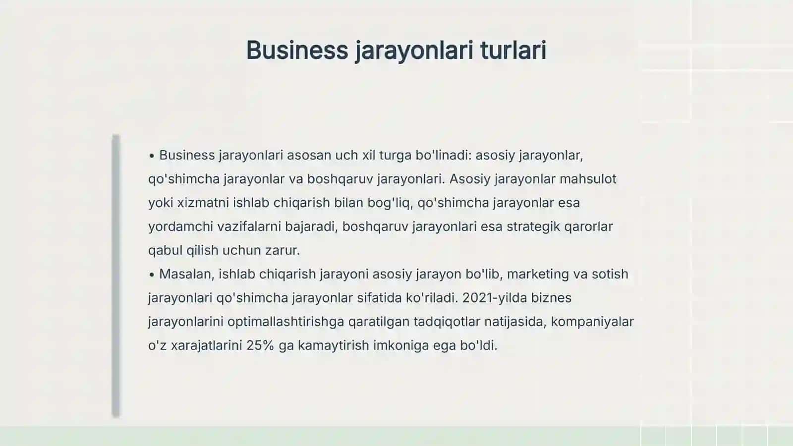 Business processes and their accounting 4