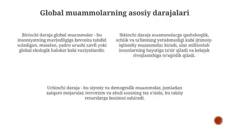 Global muammolar: Ta'rif va mezonlar 4
