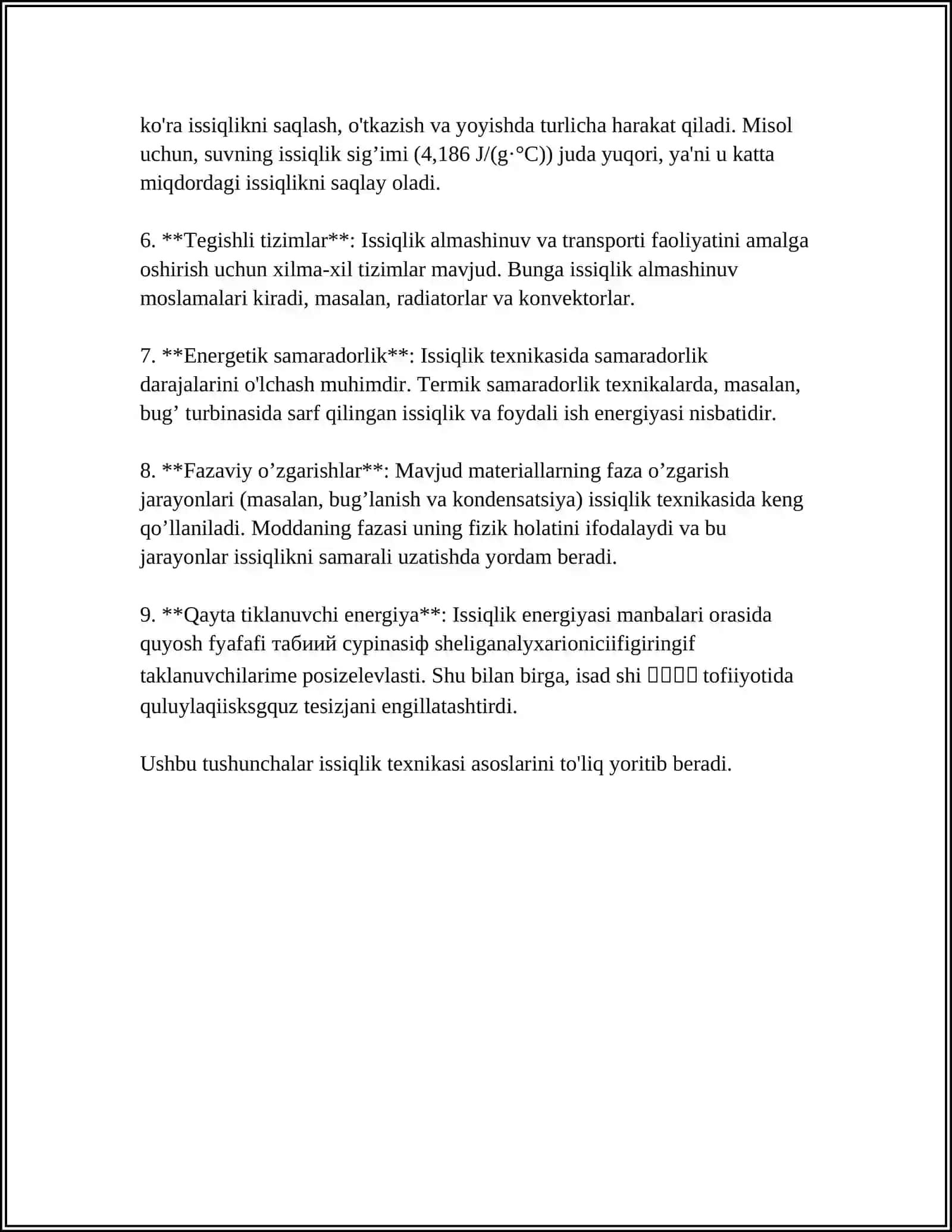 ISSIQLIK TEXNIKASI 4