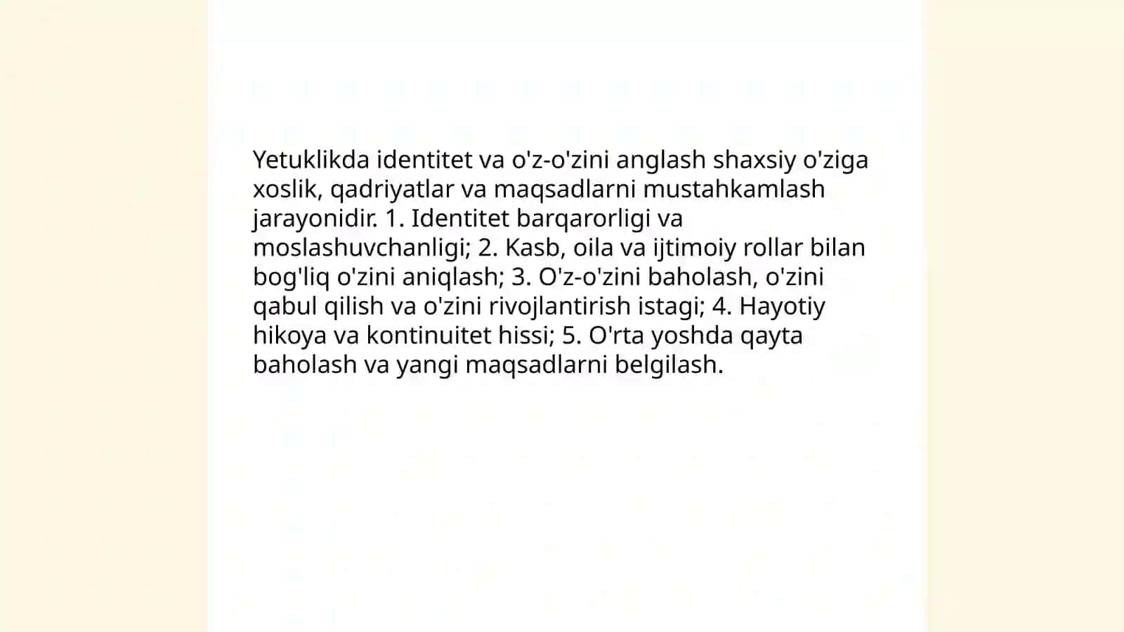 Yetuklik davri psixologiyasi 4