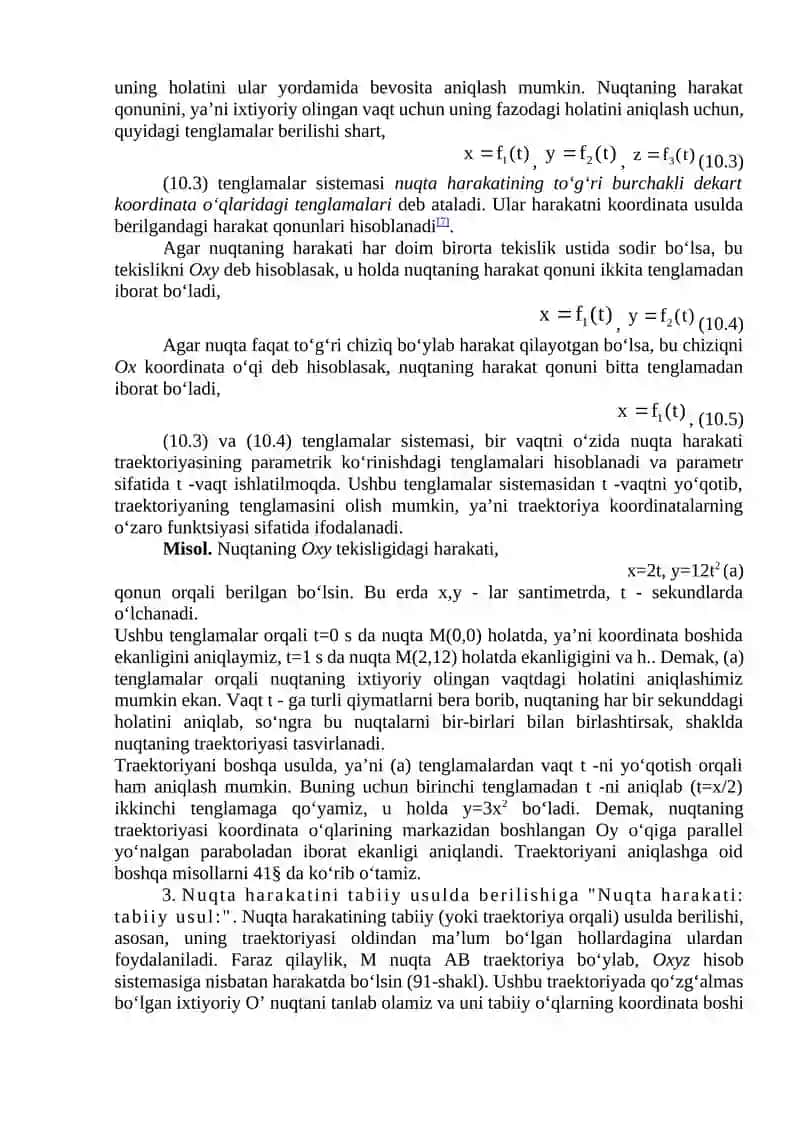 Nuqta kinematikasi 4