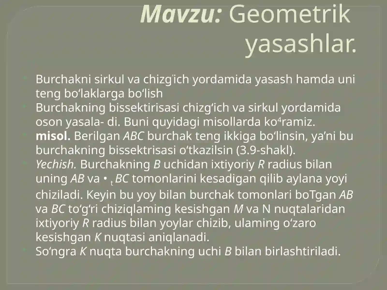 Geometrik yasashlar 4