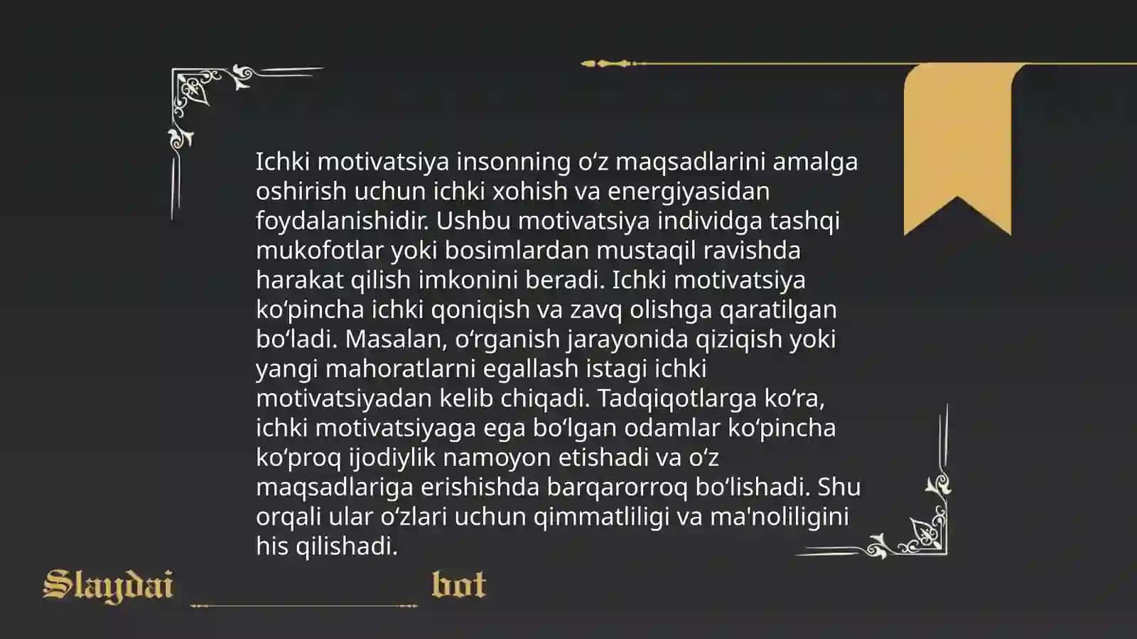 Mativ va motivatsiya 4