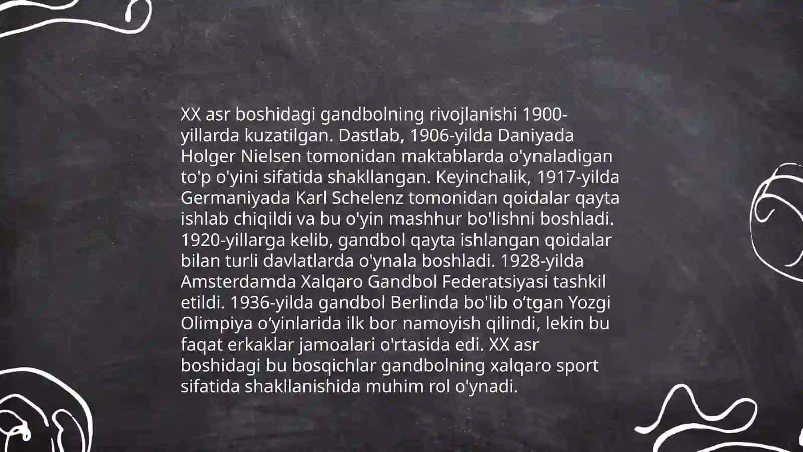 Gandbolning rivojlanish tarixi 4