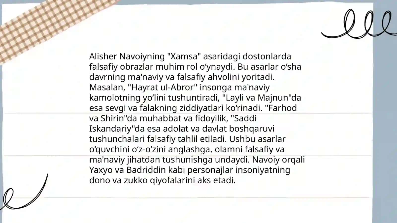 Xamsa dostonining falsafiyligi 4