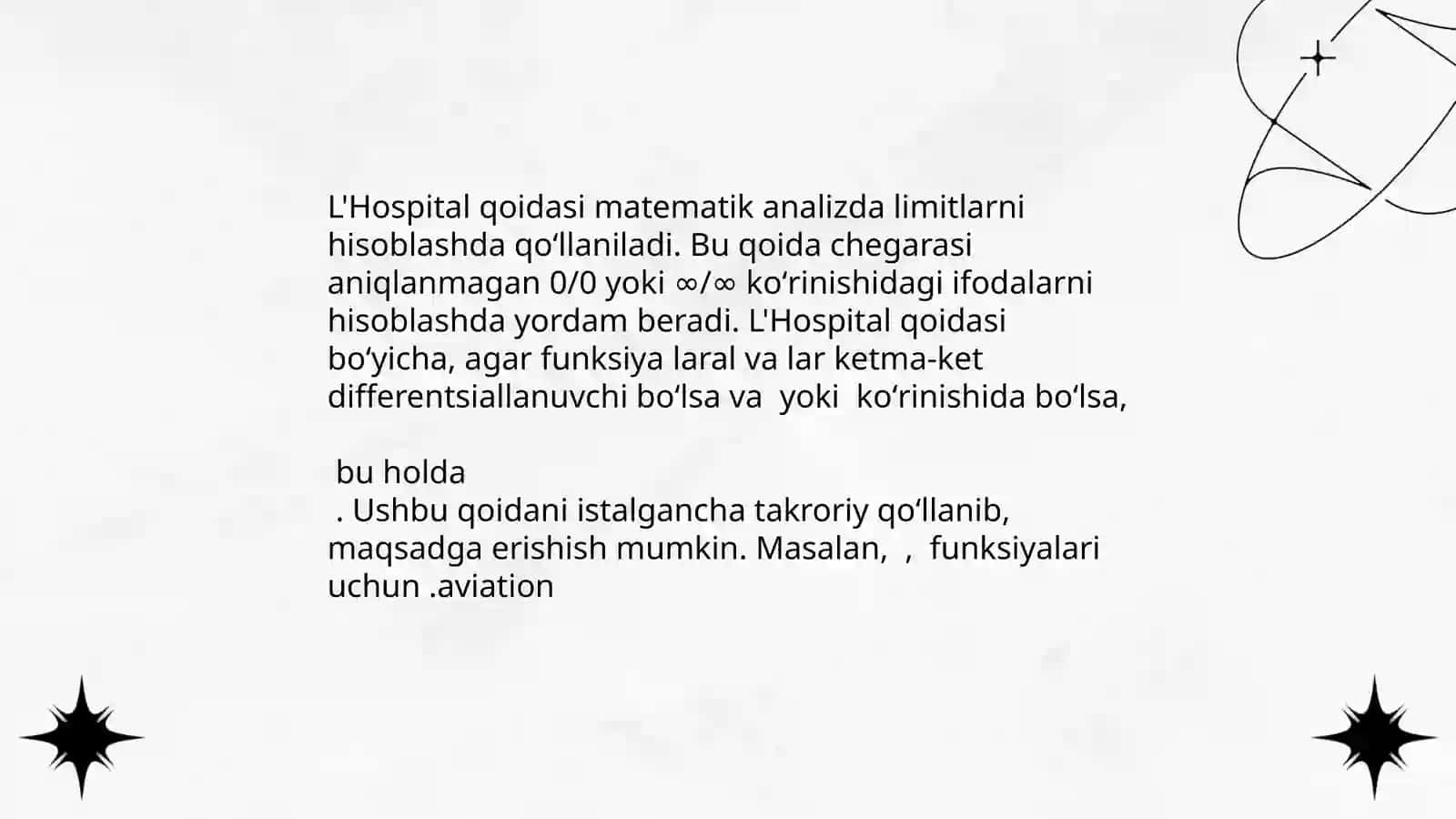 L'Hospital qoidasi va uning matematik asoslari 4