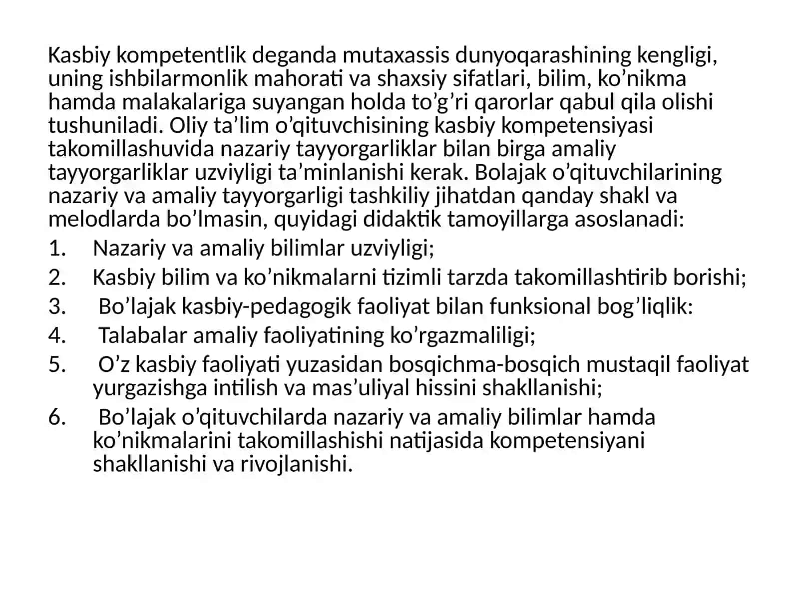 Kasbiy kompetensiya va uni rivojlantirish yo‘llari 4