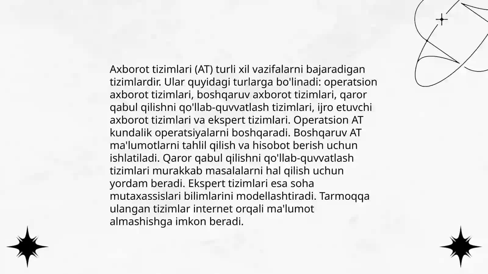 Axborot tizimlari 4