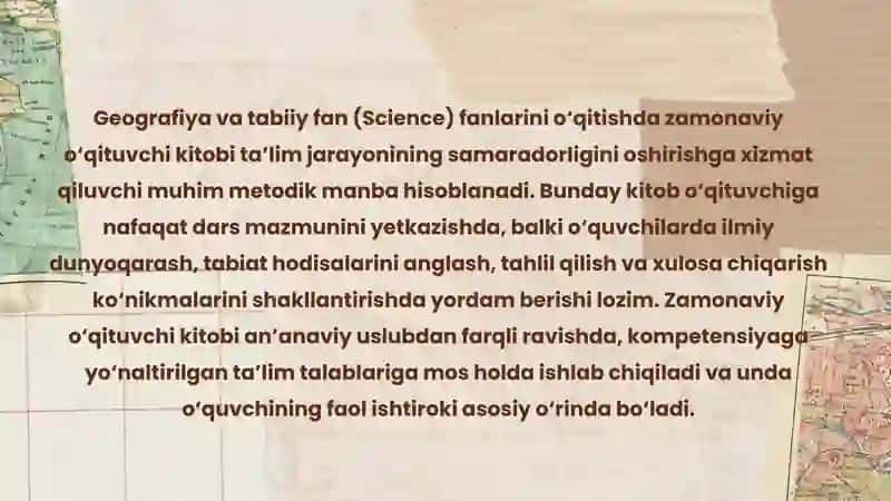 Zamonaviy o‘qituvchi kitobi: Geografiya va tabiiy fan 4