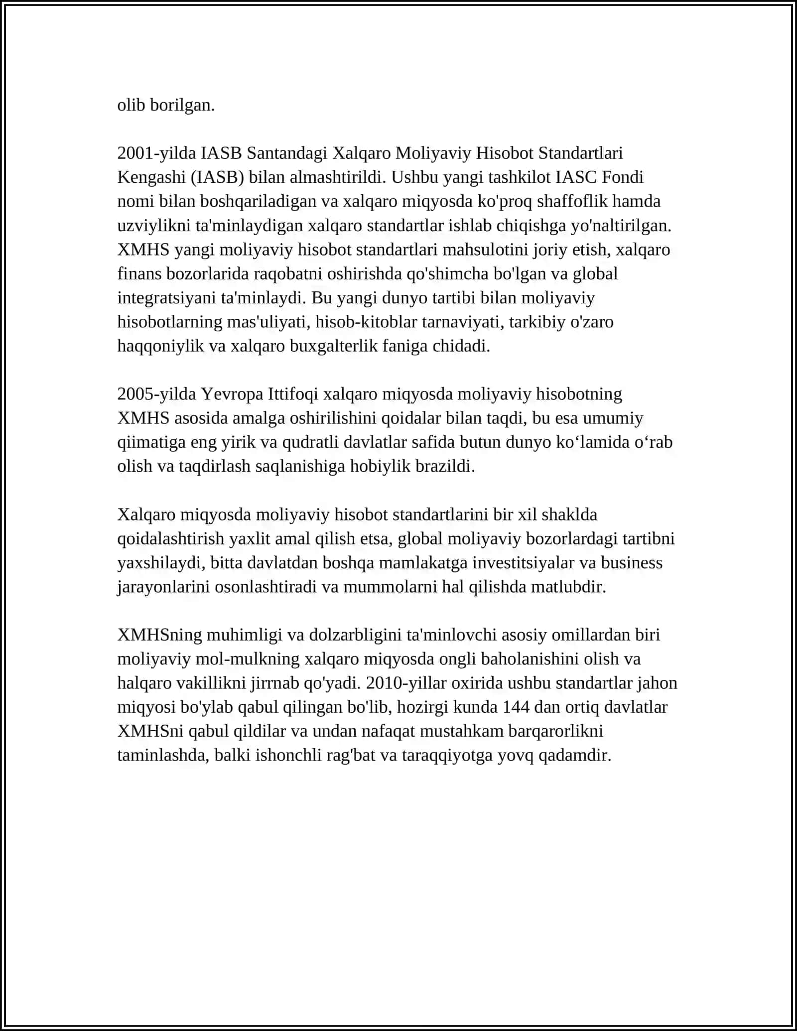 Xalqaro Moliyaviy Hisobot Standartlari 4