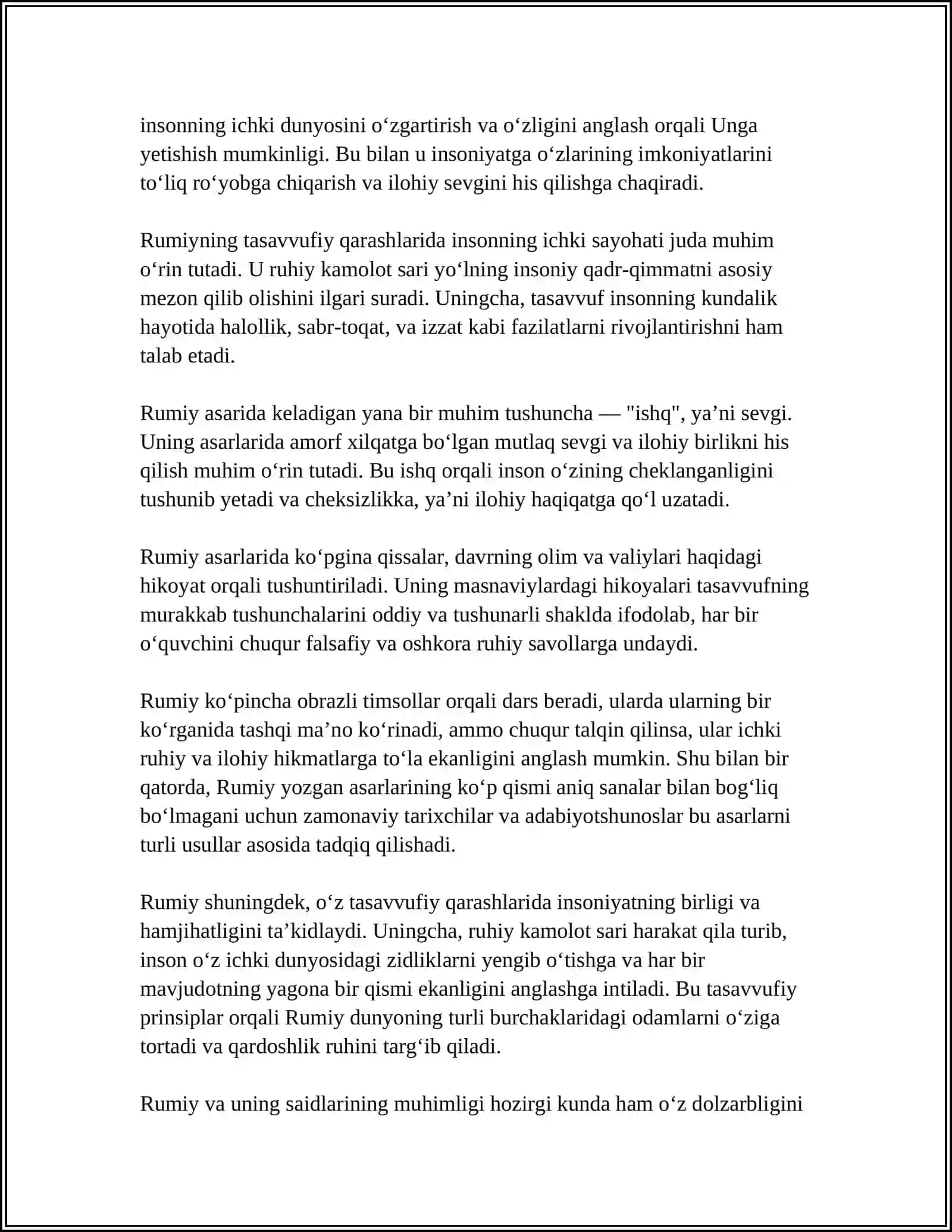 JALOLIDDIN RUMIYNING "QUYOSHDA HAM DOG‘ BOR" NIMANI NAZARDA TUTADI 4