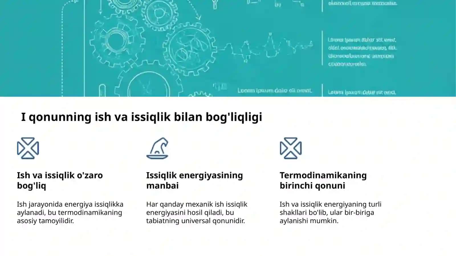 Termodinamikaning asosiy qonunlari va ularning ahamiyati 4