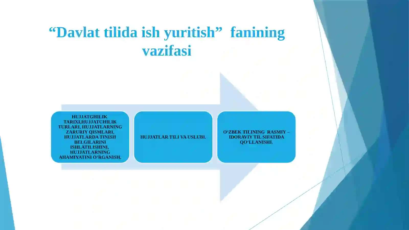DAVLAT TILIDA ISH YURITISH 4