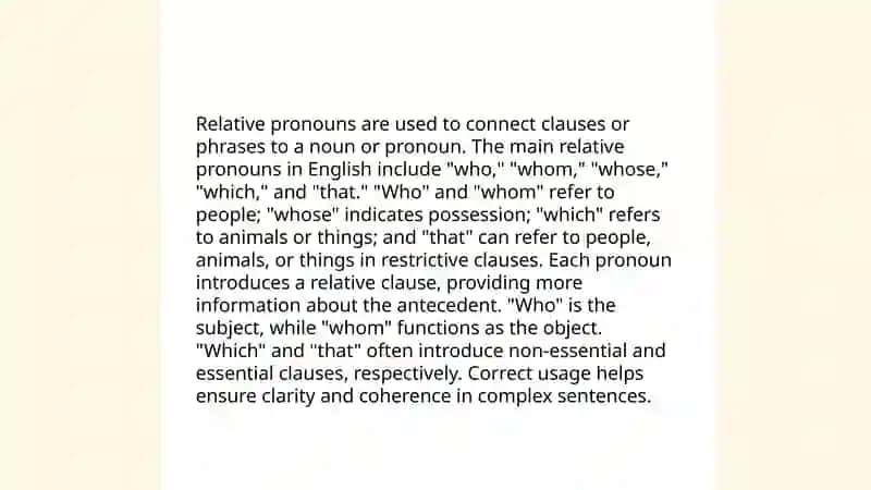 Relative pronouns 4