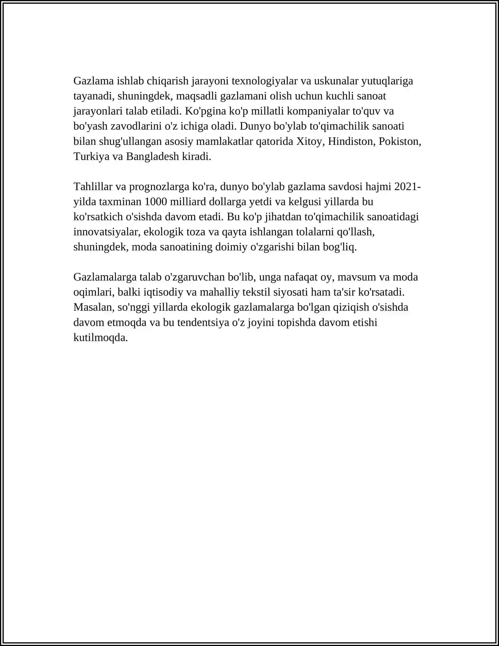 GAZLAMA VA IP TURLARI.GAZLAMANING XUSUSIYATLARI 4