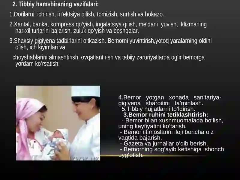Bemorlarni parvarish qilishning mohiyati 4