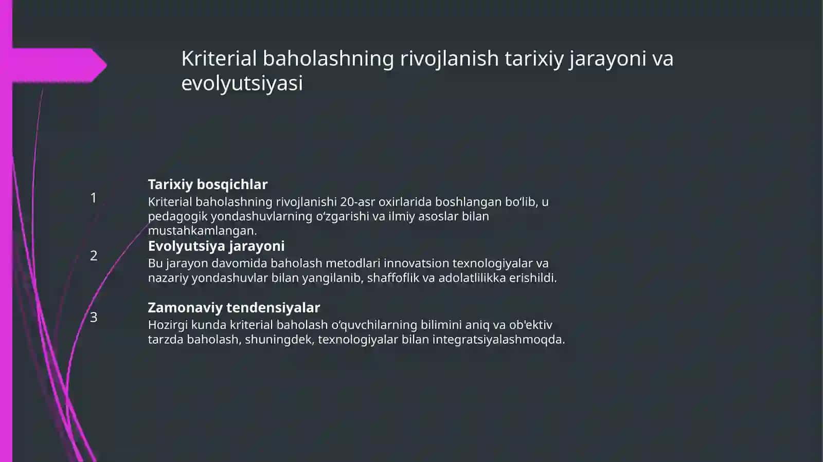 Tabiiy fanlarda o‘quvchilar bilimini baholashning zamonaviy usullari (Kriterial baholash) 4