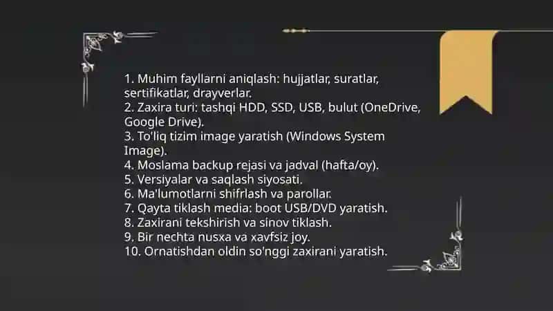 Windows operatsion sistemasini kompyuterga ornatish 4