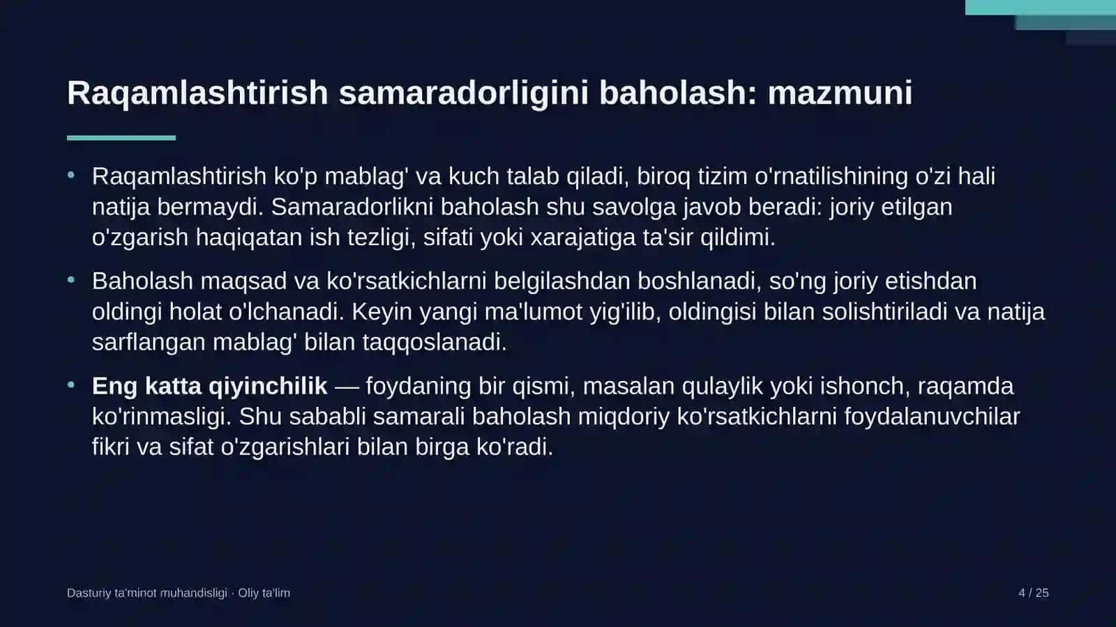 Kafelarda raqamlashtirish samaradorligini baholash 4